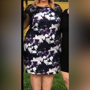 Plus Size Floral Print Women's Dress